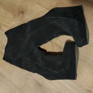 Steve Madden Suede Wedge Knee High Boots